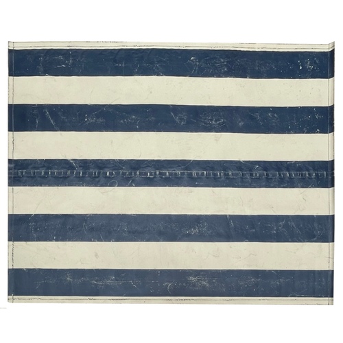 john derian 8' x 10' Black Point Mercantile Painted Canvas Mat #17 Painted Canvas Mat