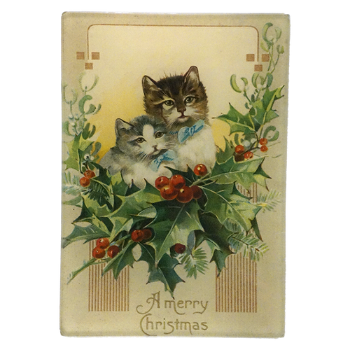 john derian A Merry Christmas (Kittens) 4.5 x 6.5" Mini-Tray