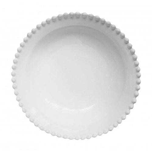 john derian Adélaïde Large Soup Plate Add to cart Assiette Creuse Details 11.6 Diameter x 2.6 Deep Black Terra Cotta with White Enameled Glaze Each item will feature unique variations Made in Paris Care Dishwasher safe on a m