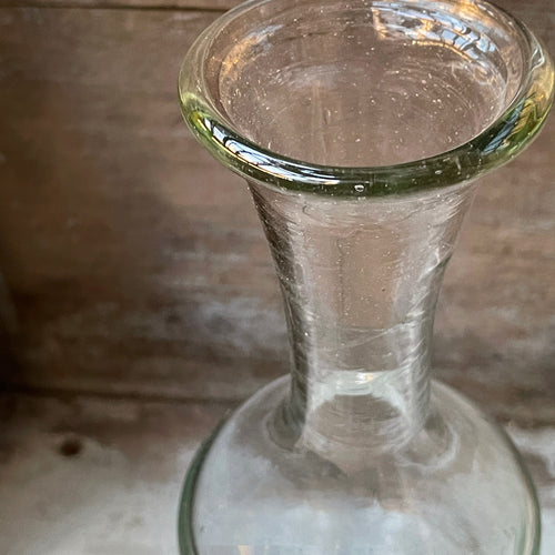 John Derian Alisha Carafe Add To Cart This Piece can Be Used As A carafe Or Vase. Details 3" W X 9" H Recycled Glass Each Item Will Feature Unique Variations Made In France Tunisia And Turkey Please Note That Because This It