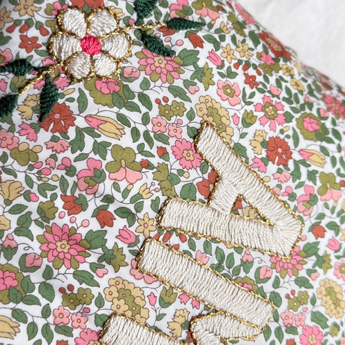 John Derian "Amour" Embroidered Cushion (CS 09-03) Add To Cart The "Amour" Embroidered Pillow By CSAO Features A Charming Floral Print Motif Hand-embroidered Lettering And Flowers Showcasing West African Craftsmanship. Notably E