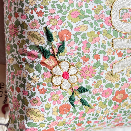 John Derian "Amour" Embroidered Cushion (CS 09-03) Add To Cart The "Amour" Embroidered Pillow By CSAO Features A Charming Floral Print Motif Hand-embroidered Lettering And Flowers Showcasing West African Craftsmanship. Notably E