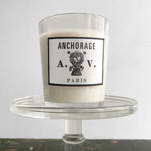 John Derian Anchorage Candle Add To Cart Contains Essences Of Green Citrus Fruit Peppermint-frozen Magnolia Moss And Musk. Details 3 1/2" Diameter X 4" Tall 100% Natural 100% Cotton Braided Wick Burn Time: 60-70 Hours The Glass