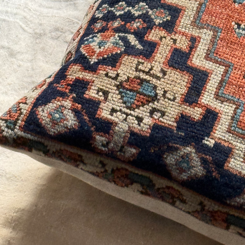 John Derian Antique Caucasian Rug Pillow #2 Add To Cart When Crafting Our Custom Pillows From Antique Material We Carefully Select And Repurpose Each Piece Ensuring That No Two Pillows Are Alike. The Imperfections And Patina Of