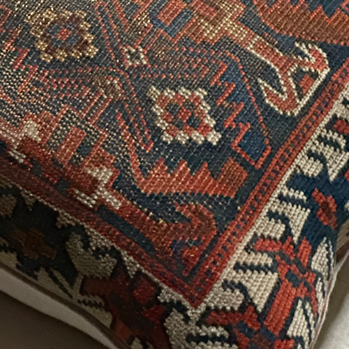 John Derian Antique Caucasian Rug Pillow #3 Add To Cart When Crafting Our Custom Pillows From Antique Material We Carefully Select And Repurpose Each Piece Ensuring That No Two Pillows Are Alike. The Imperfections And Patina Of