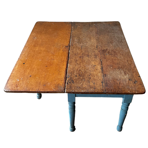 John Derian Antique Painted Drop-leaf Table Add To Cart Included In Our Carefully Curated Antique Furniture collection Is An Antique Blue Painted Drop-leaf Table Expanding Up To 42" Wide. Drop-leaf Tables With Roots In The 1
