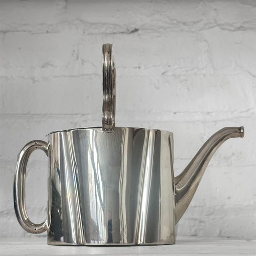 John Derian Antique Silver-Plated Watering Can Teapot Add To Cart This Antique Silver-plated Teapot Is Among John Derian's Trove Of Handpicked vintage & Antique Goods. Likely Dating To The Victorian Or Edwardian Era This Novelt