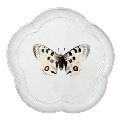 john derian Apollo Butterfly Dinner Plate Add to cart Assiette Plate Papillon d'Apollon Details 11.25" W x .25" Deep Glazed terracotta Made in Paris Care Dishwasher safe on a moderate wash cycle. Not microwave safe. Image Origin