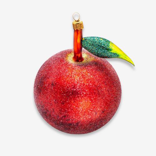john derian Apple With Leaf Ornament Add to cart All Holiday ornaments and items are final sale and are not eligible for return or exchange.  This Apple With Leaf Ornament showcases a charming design that adds a classic touch t