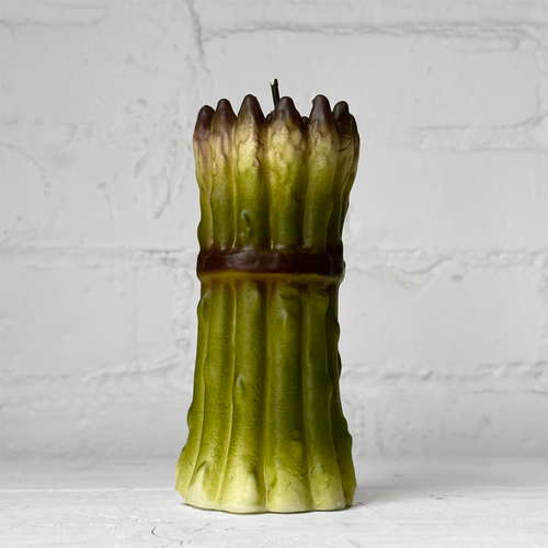 john derian Asparagus Candle Add to cart Details approx. 7" H Paraffin Wax Each item will feature unique variations Made in Italy Care Remove All Paper Before Burning. Not intended for children. Cereria Introna has been producin