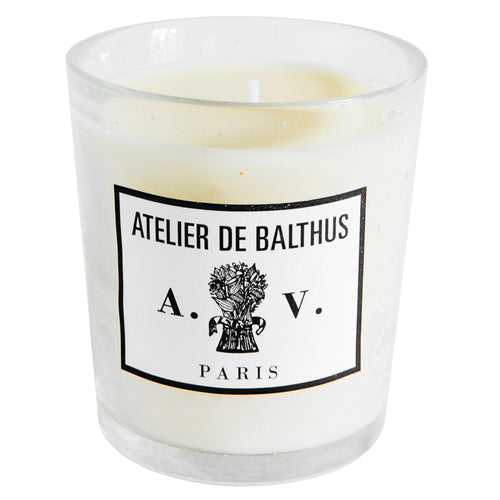 john derian Atelier de Balthus Candle Add to cart Contains essences of turpentine mixed with lovely wisps of smoke honey woods tobacco and cedar wood. Details 3 1/2" diameter x 4" tall 100% natural 100% cotton braided wick Burn