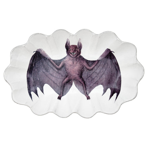 john derian Bat Platter Add to cart Details 15.7" L x 1.6" Deep Glazed terracotta Made in Paris Care Dishwasher safe on a moderate wash cycle. Not microwave safe. Image Origin "The Instructive Picture Book” edited by Adam Whit