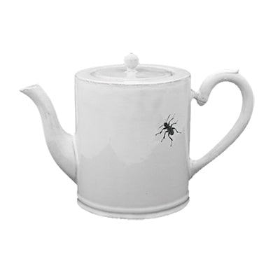john derian Beetle Teapot Add to cart Theiere Coleopteres Details 5" W x 9" Diameter x 5.75" H Glazed terracotta Made in Paris Care Dishwasher safe on a moderate wash cycle. Not microwave safe. Image Orgin Watercolor USA c. 1820
