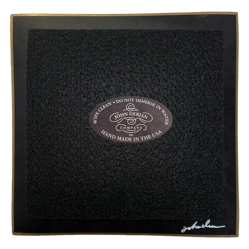 John Derian Black & White Saturn Un Vide Poche (6" Square)