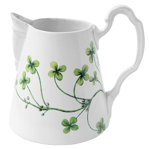 john derian Bladderwort Pitcher Add to cart Details 8.07" L x 6.5" W x 7.5" H Glazed terracotta Made in Paris Care Dishwasher safe on a moderate wash cycle. Not microwave safe.  John Derian teamed up with Astier de Villatte t