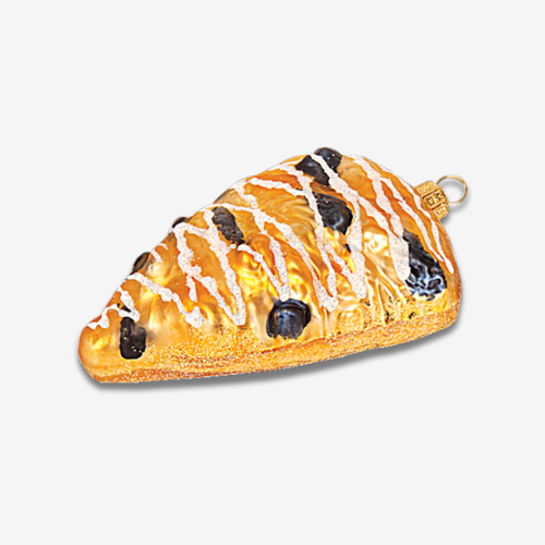 john derian Blueberry Scone Ornament Add to cart A sweet addition to your tree: this handmade Blueberry Scone ornament features a golden-brown scone studded with juicy vibrant blueberries. With a glazed top that adds a realistic