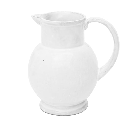 john derian Boule Pitcher Add to cart Vase Details 4.5" L x 3.3" W x 4.7" H Black Terra Cotta with White Enameled Glaze Each item will feature unique variations Made in Paris Care Dishwasher safe on a moderate wash cycle. Not