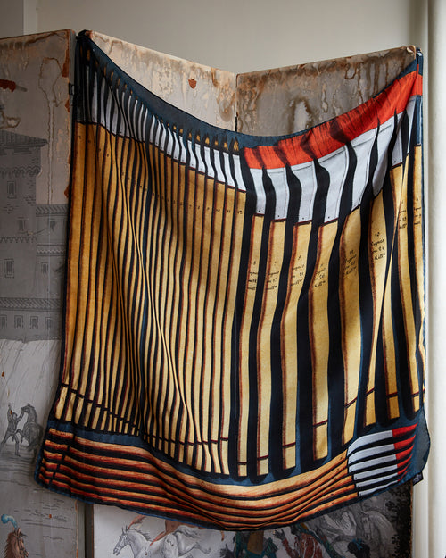 John Derian Brosses En Maitre 81 Silk Scarf Add To Cart Details 38" X 38" 100% Silk Crepe De Chine Made In Italy Care Dry Clean Only Pulled from The Pages Of John Derian's Picture Book Timeless 18th And 19th Century Images