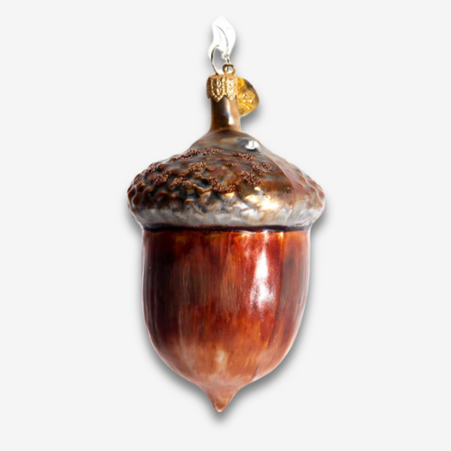 john derian Brown Acorn Ornament Add to cart All Holiday ornaments and items are final sale and are not eligible for return or exchange.  Details approx. 4.5" H Glass Handblown in Lodz Poland Please note all ornaments and holid
