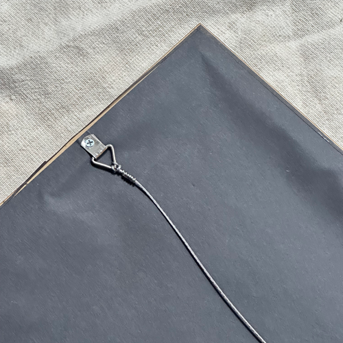 John Derian "Bunny 2" In An Hand Painted Custom Grey Frame Ready To Ship Linocut