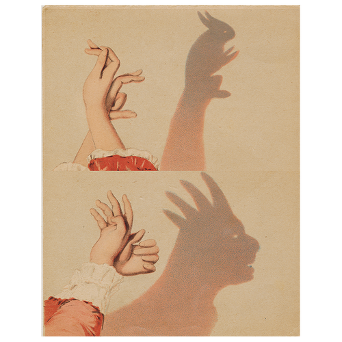 john derian Bunny Shadow Puppet (p 111) 11" x 14" Rect. Tray