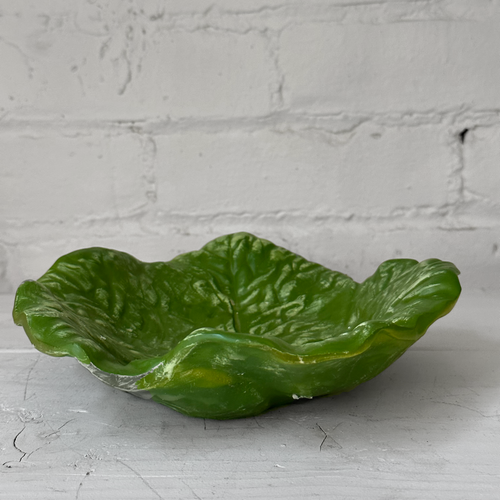 John Derian Cabbage Leaf Shaped Candle Base Add To Cart This Wax Cabbage Leaf Candle Base Is Intended To Be Placed Under These Cabbage Candles Or Head Of Lettuce Candle. Details 8.5" W Paraffin Wax Each Item Will Feature Unique