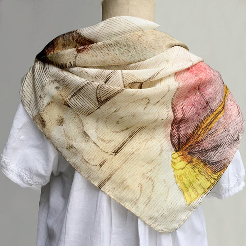 John Derian Calm Cat Silk Scarf Add To Cart Details 38" X 38" 100% Silk Crepe De Chine Made In Italy Care Dry Clean Only   Pulled from The Pages Of John Derian's Picture Book Timeless 18th And 19th Century Images Come to Lif