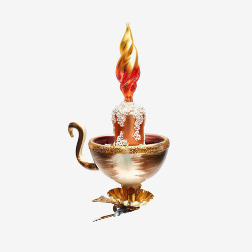john derian Candle Holder Clip-On Ornament Add to cart All Holiday ornaments and items are final sale and are not eligible for return or exchange.  Details Handblown in Poland Please note all ornaments and holiday items are n