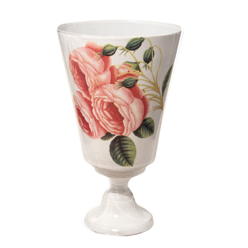 john derian Cascading Flowers Vase Add to cart Details 7.5" W x 12.25" H Glazed terracotta Made in Paris Care Dishwasher safe on a moderate wash cycle. Not microwave safe. Image Origin Scrapbook collage USA 19th century.  Joh