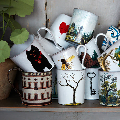 John Derian Cat Goblet Add To Cart Gobelet Petit Chat Details 4" Diameter X 4" H Glazed Terracotta Made In Paris Care Dishwasher Safe On A Moderate Wash Cycle. Not Microwave Safe. John Derian Teamed Up With Astier De Villatte T