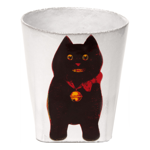 john derian Cat Goblet Add to cart Gobelet Petit Chat Details 4" Diameter x 4" H Glazed terracotta Made in Paris Care Dishwasher safe on a moderate wash cycle. Not microwave safe. John Derian teamed up with Astier de Villatte t