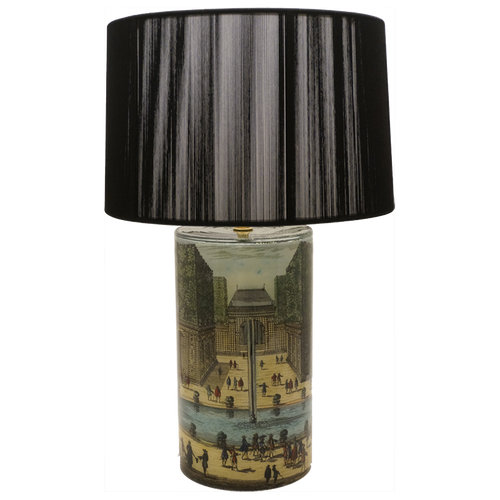 John Derian Chateau De Chantilly (Hedge) Cylinder Lamp