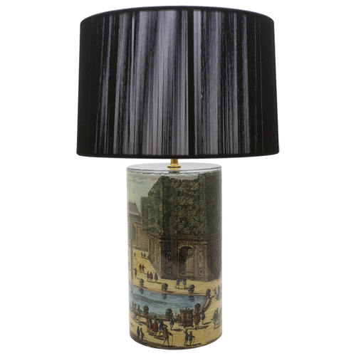 John Derian Chateau De Chantilly (Hedge) Cylinder Lamp