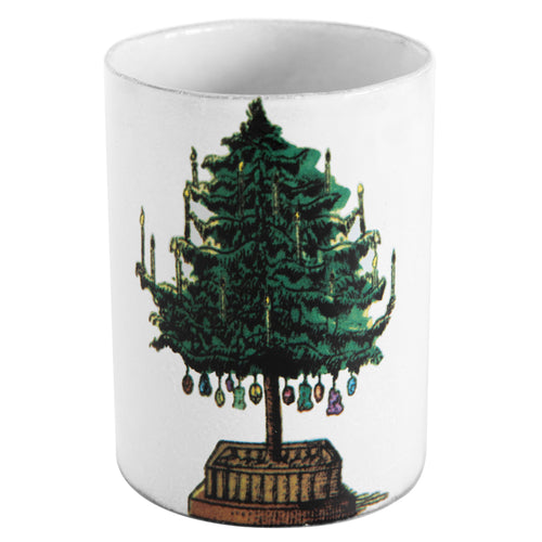 john derian Christmas Tree Vase Add to cart Details 3" W x 5" H Glazed terracotta Made in Paris Care Dishwasher safe on a moderate wash cycle. Not microwave safe.  John Derian teamed up with Astier de Villatte to add his icon