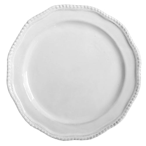 john derian Clarabelle Dinner Plate Add to cart Assiette Plate Details 11.6" x 11.6" x 1" Black Terra Cotta with White Enameled Glaze Each item will feature unique variations Made in Paris Care Dishwasher safe on a moderate wash