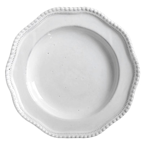 john derian Clarabelle Soup Plate Add to cart Assiette Creuse Details 9.4" Diameter x 1.2" Deep Black Terra Cotta with White Enameled Glaze Each item will feature unique variations Made in Paris Care Dishwasher safe on a modera