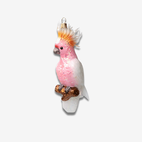 john derian Cockatoo Parrot Ornament Add to cart A colorful burst of personality for your tree: this Cockatoo Parrot Ornament features a beautifully detailed design showcasing the vibrant feathers and distinctive crest of this t