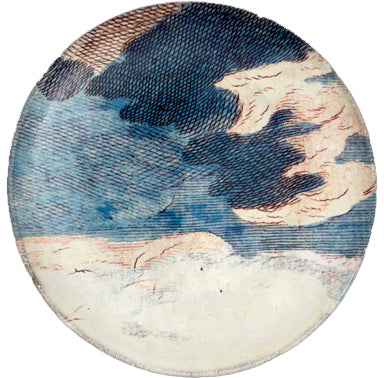 john derian Coupelle Nuages Cloud Plate Add to cart   Details 6.5" Diameter Glazed terracotta Made in Paris Care Dishwasher safe on a moderate wash cycle. Not microwave safe. John Derian teamed up with Astier de Villatte to add