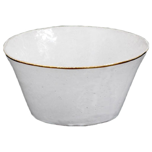 john derian Crésus Salad Bowl Add to cart Saladier Details 8.7" L x 8.7" W x 4.3" H Black Terra Cotta with White Enameled Glaze Each item will feature unique variations Made in Paris Care Dishwasher safe on a moderate wash cycl