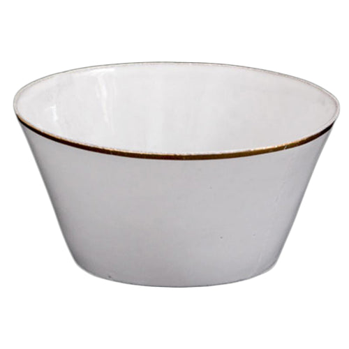 john derian Crésus Small Salad Bowl Add to cart Petit Saladier Details 6.9" Diameter x 3.5" Deep Black Terra Cotta with White Enameled Glaze Each item will feature unique variations Made in Paris Care Dishwasher safe on a mode