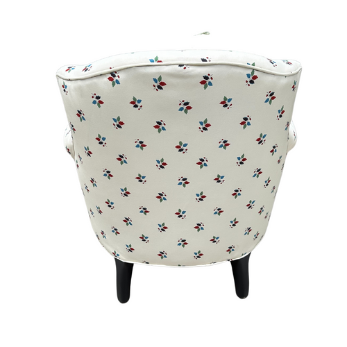 John Derian Custom Baronet Chair In Décors Barbares Feuilles Nina Fabric Custom Furniture