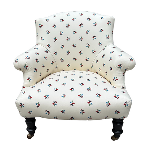 john derian Custom Baronet Chair in Décors Barbares Feuilles Nina Fabric Custom Furniture