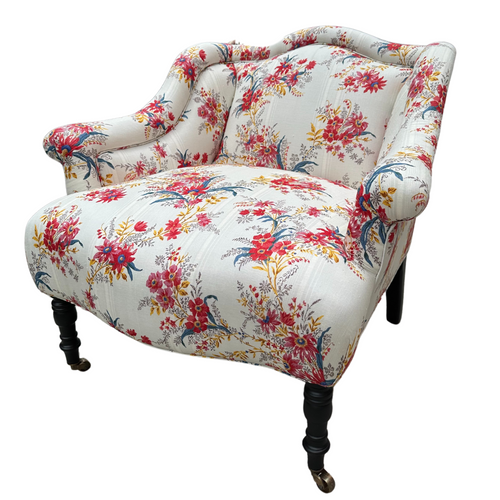 John Derian Custom Bog Chair In Décors Barbares Ete Moscovite Fabric Custom Furniture