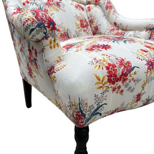 John Derian Custom Bog Chair In Décors Barbares Ete Moscovite Fabric Custom Furniture