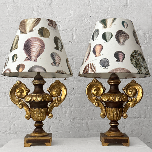 John Derian Custom John Derian For Designers Guild "Captain Thomas Brown Shells Oyster" Lampshade Pair Add To Cart Details Made From John Derian For Designers Guild "Captain Thomas Brown Shells Oyster" Collaboration Fabric. Sold