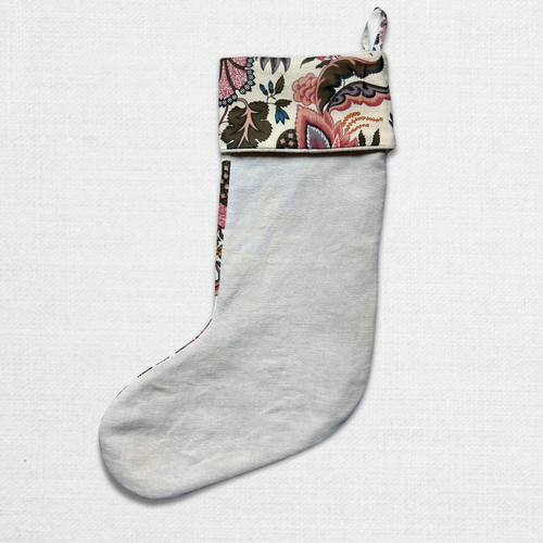 John Derian Custom John Derian For Jeanette Ferrier "Un Perse" Stocking Add To Cart Each Of These Custom Stockings Is Comstom Made Using "Un Perse" A John Derian For Jeanette Ferrier Fabric. Details 18" X 14" Made From  hand Pr