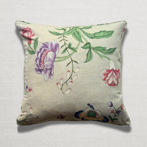 John Derian Custom John Derian For Pierre Frey "Le Paravent Chinois" Pillow In "Chantilly Cream" (#17) Add To Cart This Custom-made Pillow Is Covered In John Derian For Pierre Frey "Le Paravent Chinois" Fabric Featuring A Floral