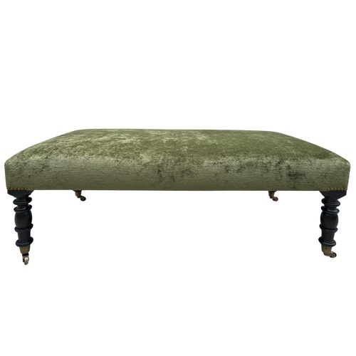john derian Custom Ottoman in Cisco Brothers x John Derian Velluto Olive Custom Furniture