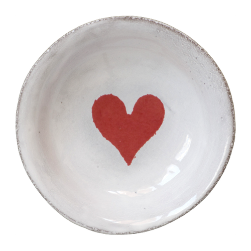 john derian Deep Small Heart Dish Add to cart Soucoupe Creuse Coeur Details 4.5" Diameter x 1" Deep Glazed terracotta Made in Paris Care Dishwasher safe on a moderate wash cycle. Not microwave safe. John Derian teamed up with As