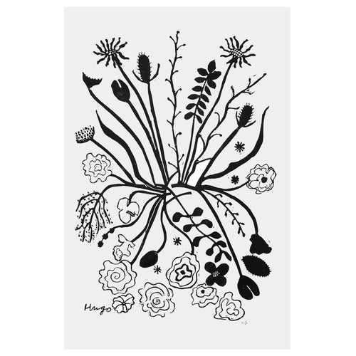 john derian Delightful Arrangement 22 x 30" Linocut Print